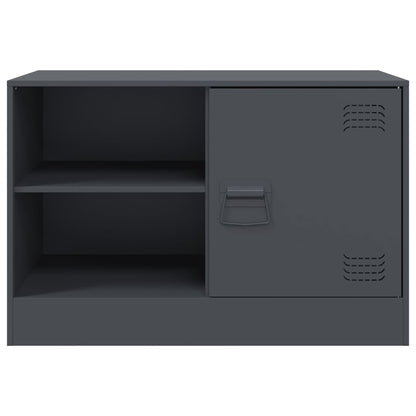 TV cabinets 2 pcs Anthracite 67x39x44 cm in Steel