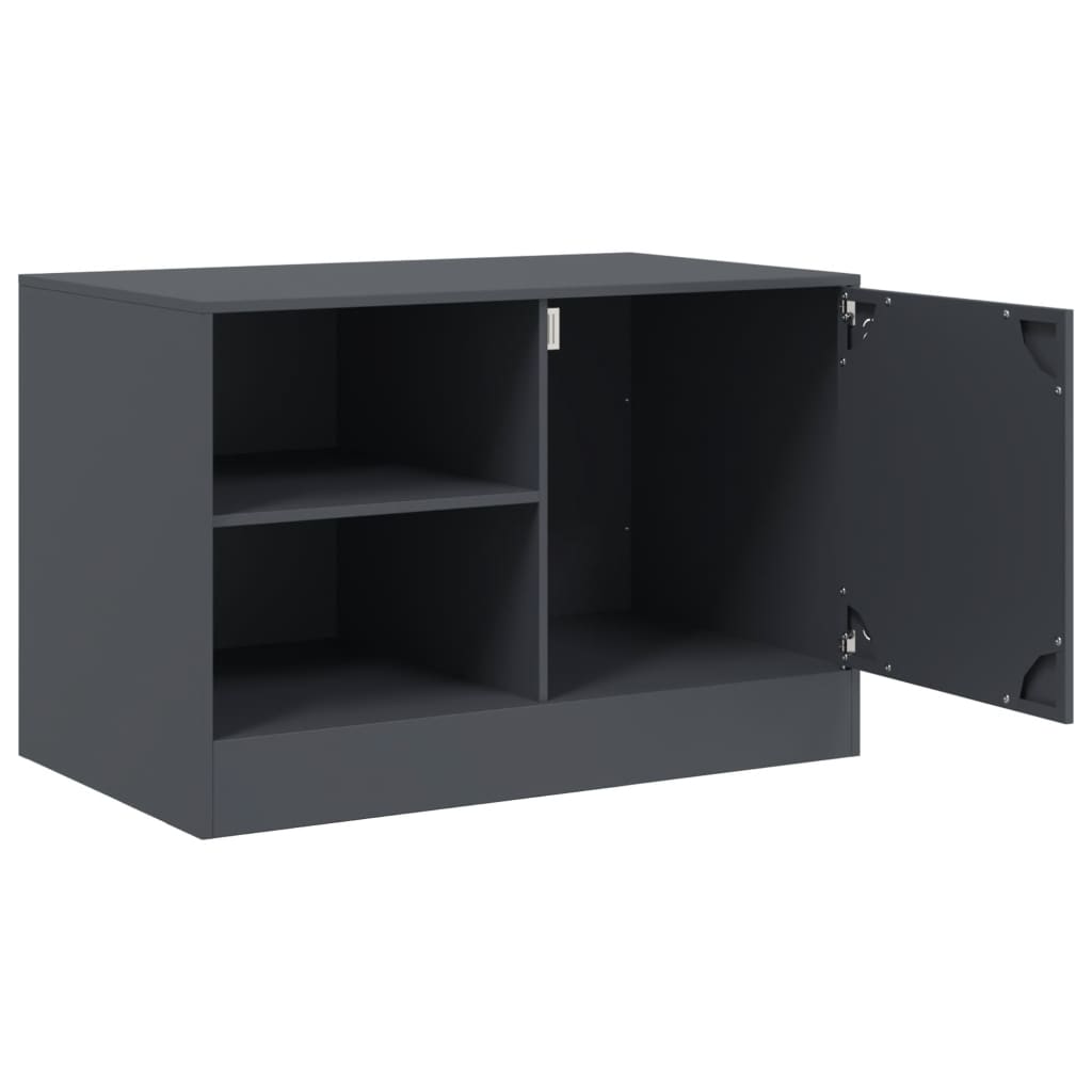 TV cabinets 2 pcs Anthracite 67x39x44 cm in Steel