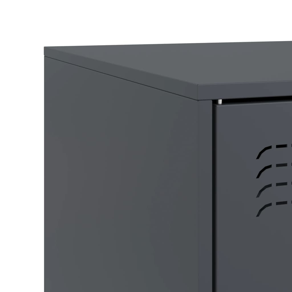 Mobili TV 2 pz Antracite 67x39x44 cm in Acciaio - homemem39