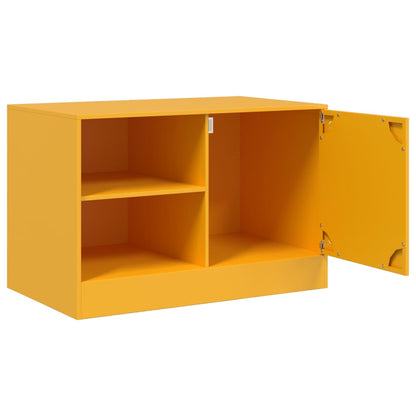 Mobili TV 2 pz Giallo Senape 67x39x44 cm in Acciaio - homemem39