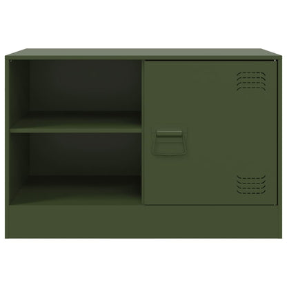 Mobile TV Verde Oliva 67x39x44 cm in Acciaio - homemem39