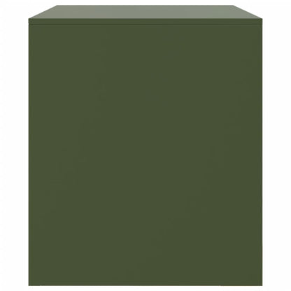 Mobile TV Verde Oliva 67x39x44 cm in Acciaio