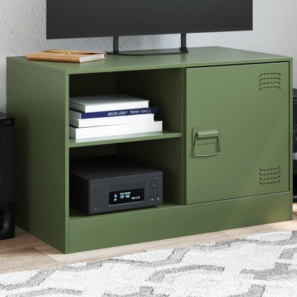 Mobile TV Verde Oliva 67x39x44 cm in Acciaio