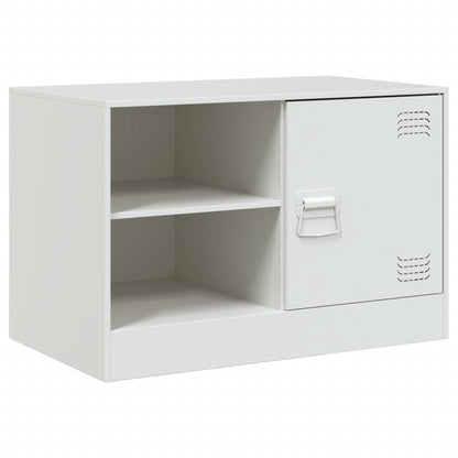Mobile Porta TV Bianco 67x39x44 cm in Acciaio - homemem39
