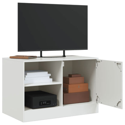 Mobile Porta TV Bianco 67x39x44 cm in Acciaio - homemem39