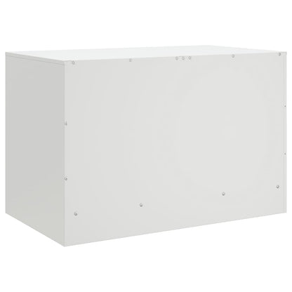 Mobile Porta TV Bianco 67x39x44 cm in Acciaio