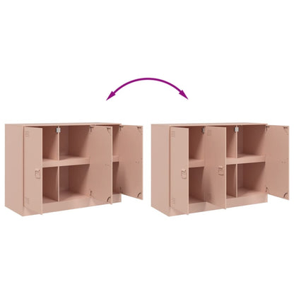 Credenza Rosa 99x39x73 cm in Acciaio - homemem39