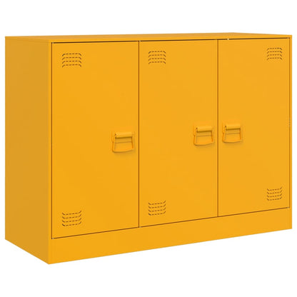 Credenza Giallo Senape 99x39x73 cm in Acciaio