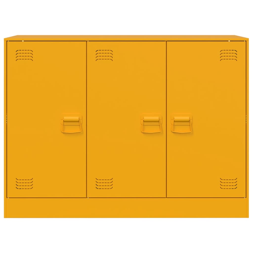Credenza Giallo Senape 99x39x73 cm in Acciaio - homemem39