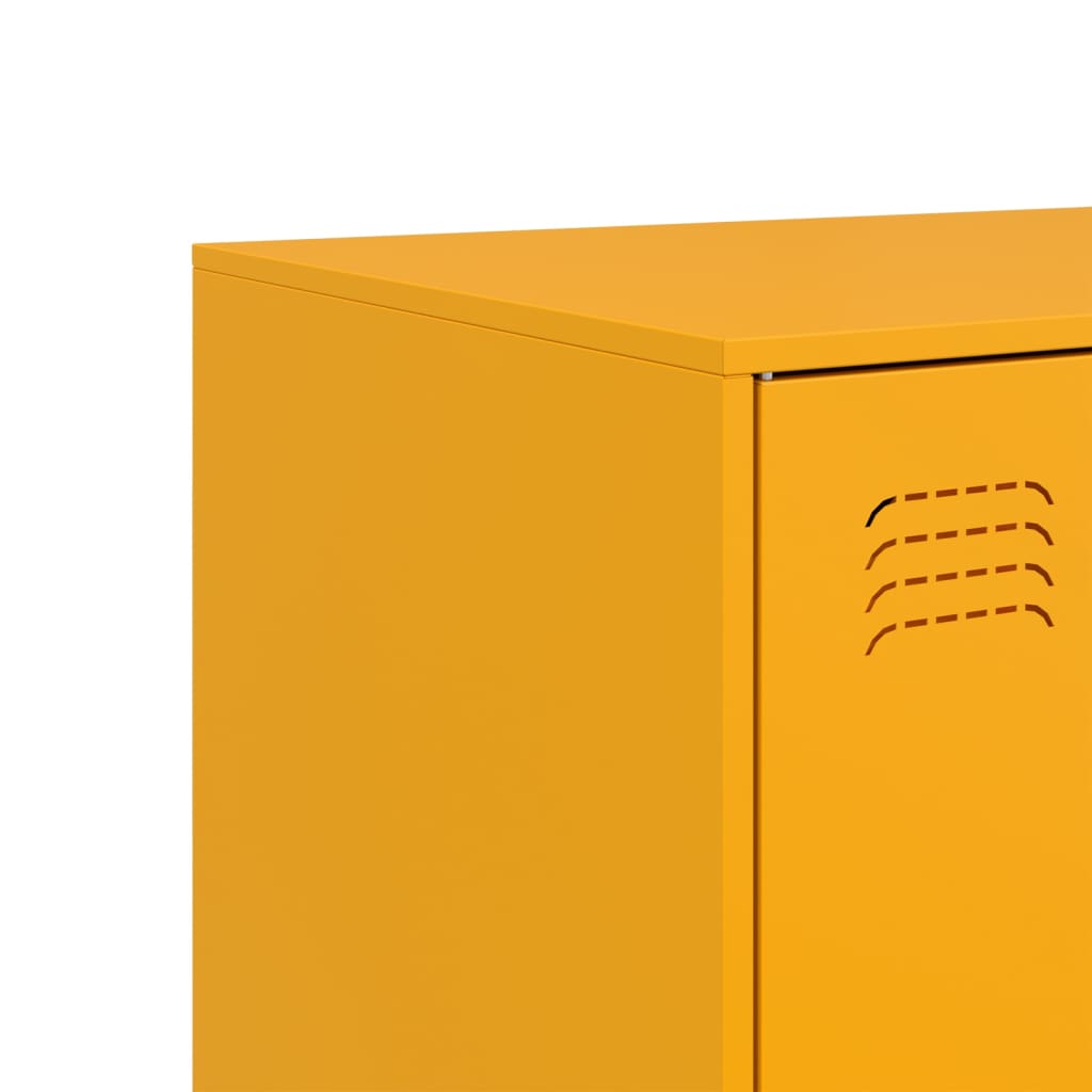 Credenza Giallo Senape 99x39x73 cm in Acciaio - homemem39
