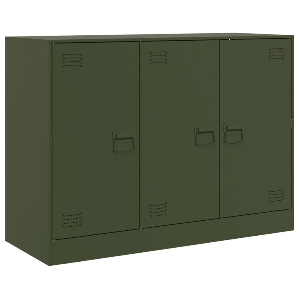 Credenza Verde Oliva 99x39x73 cm in Acciaio