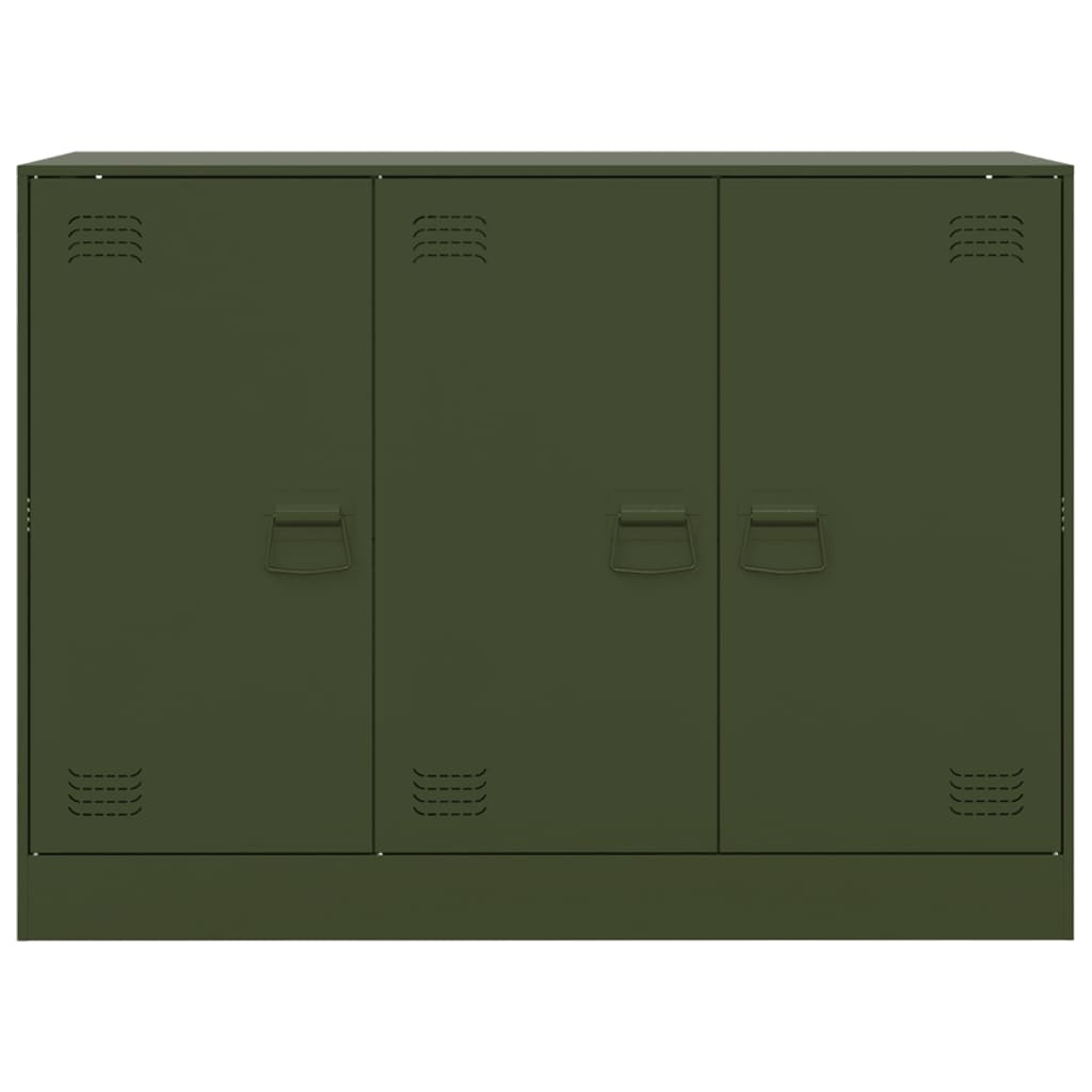 Credenza Verde Oliva 99x39x73 cm in Acciaio