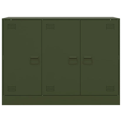 Credenza Verde Oliva 99x39x73 cm in Acciaio