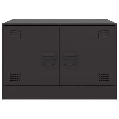 Tavolino da Salotto Nero 67x50x44 cm in Acciaio