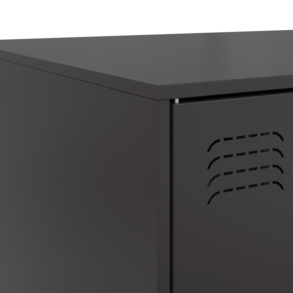Tavolino da Salotto Nero 67x50x44 cm in Acciaio | homemem39