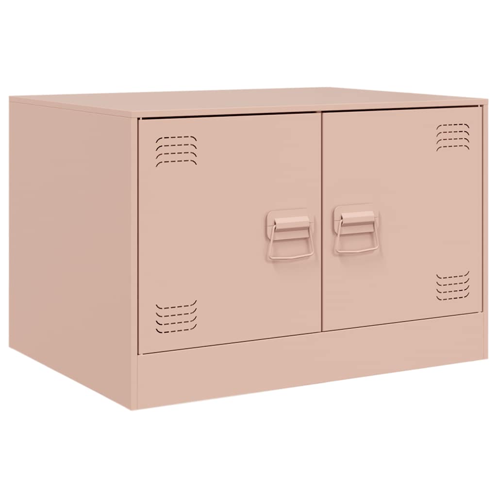 Tavolino da Salotto Rosa 67x50x44 cm in Acciaio | homemem39