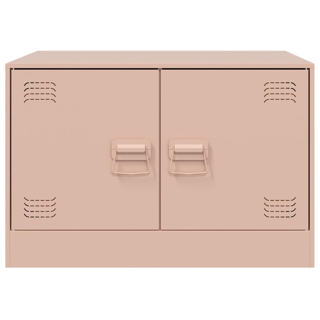 Tavolino da Salotto Rosa 67x50x44 cm in Acciaio | homemem39