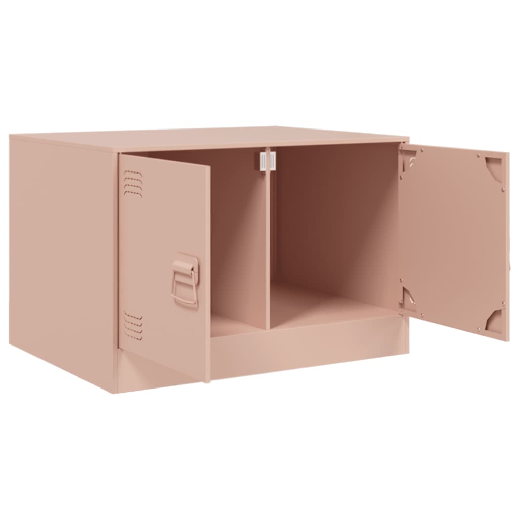 Tavolino da Salotto Rosa 67x50x44 cm in Acciaio | homemem39