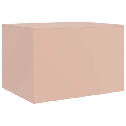 Tavolino da Salotto Rosa 67x50x44 cm in Acciaio