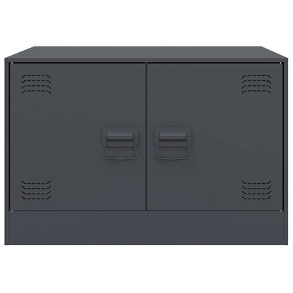 Tavolino da Salotto Antracite 67x50x44 cm in Acciaio