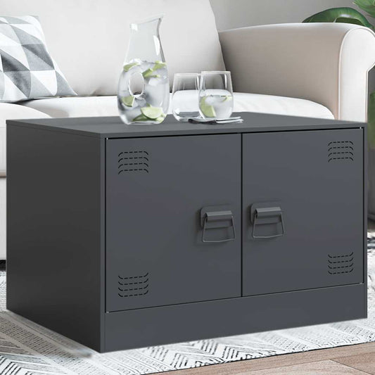 Tavolino da Salotto Antracite 67x50x44 cm in Acciaio | homemem39