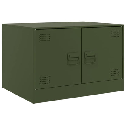 Tavolino da Salotto Verde Oliva 67x50x44 cm in Acciaio | homemem39