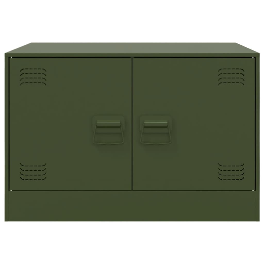 Tavolino da Salotto Verde Oliva 67x50x44 cm in Acciaio | homemem39