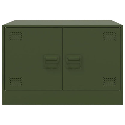 Tavolino da Salotto Verde Oliva 67x50x44 cm in Acciaio | homemem39