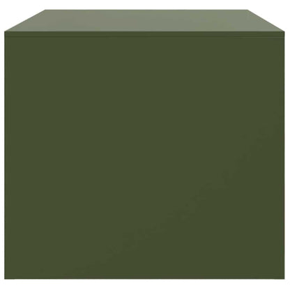 Tavolino da Salotto Verde Oliva 67x50x44 cm in Acciaio | homemem39