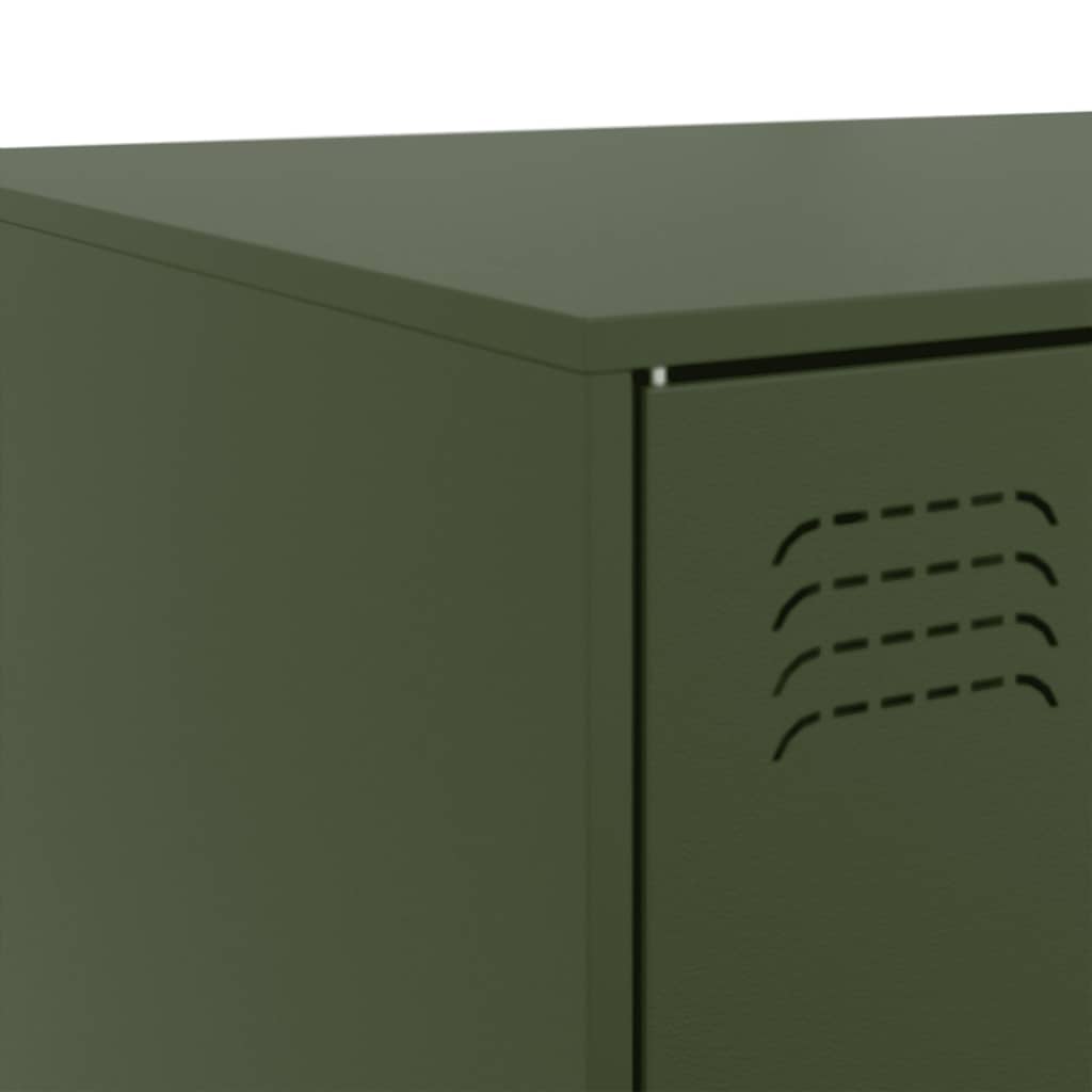 Tavolino da Salotto Verde Oliva 67x50x44 cm in Acciaio | homemem39