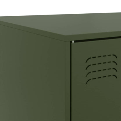 Tavolino da Salotto Verde Oliva 67x50x44 cm in Acciaio | homemem39