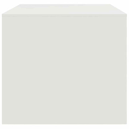 Tavolino da Salotto Bianco 67x50x44 cm in Acciaio | homemem39
