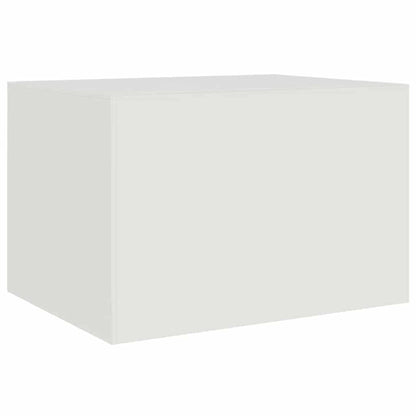 Tavolino da Salotto Bianco 67x50x44 cm in Acciaio