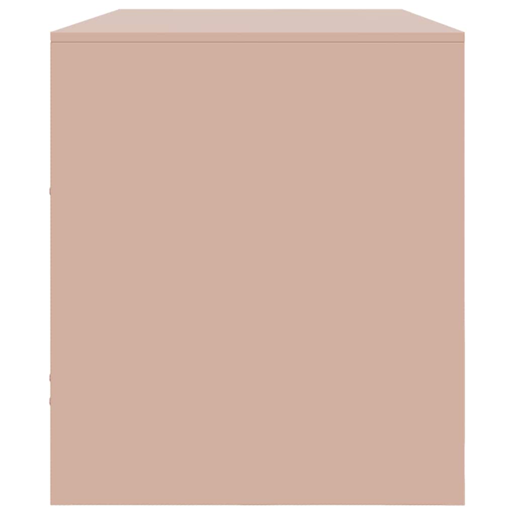 Mobile Porta TV Rosa 99x39x44 cm in Acciaio