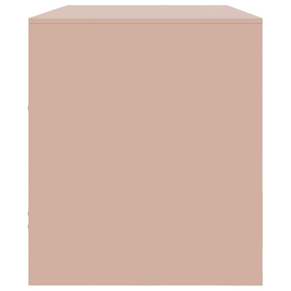 Mobile Porta TV Rosa 99x39x44 cm in Acciaio