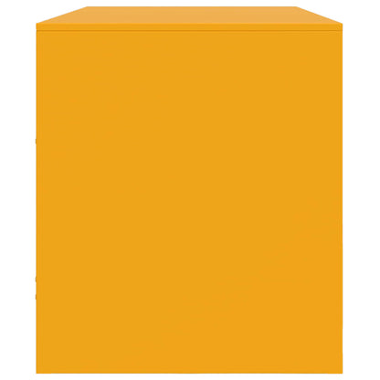 Mobile Porta TV Giallo Senape 99x39x44 cm in Acciaio - homemem39