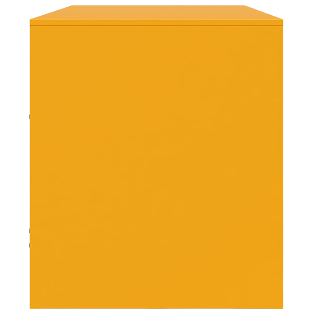 Mobile Porta TV Giallo Senape 99x39x44 cm in Acciaio