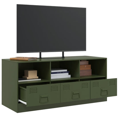 Mobile TV Verde Oliva 99x39x44 cm in Acciaio - homemem39