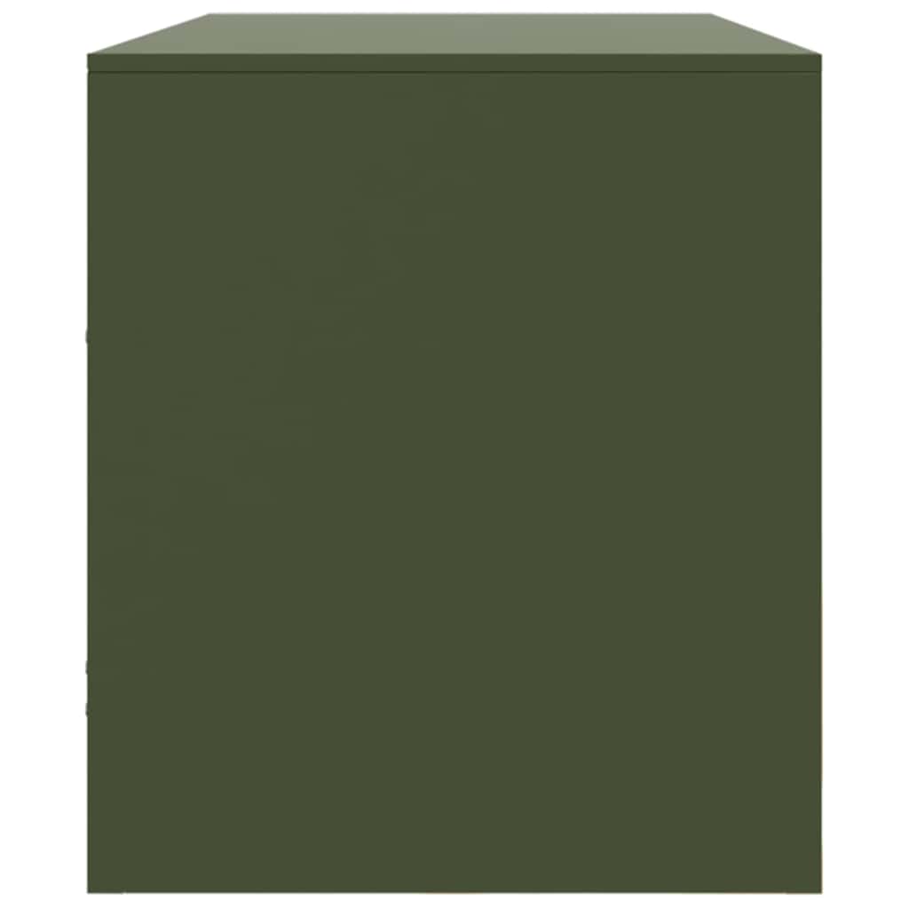 Mobile TV Verde Oliva 99x39x44 cm in Acciaio