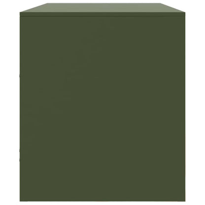 Mobile TV Verde Oliva 99x39x44 cm in Acciaio