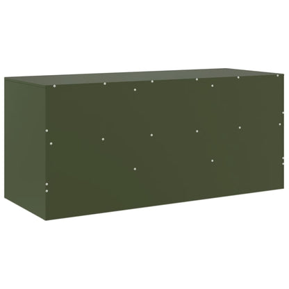 Mobile TV Verde Oliva 99x39x44 cm in Acciaio