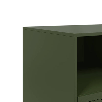 Mobile TV Verde Oliva 99x39x44 cm in Acciaio