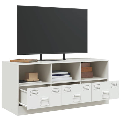 Mobile Porta TV Bianco 99x39x44 cm in Acciaio - homemem39