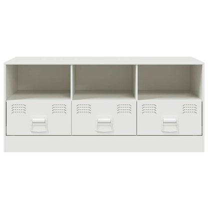Mobile Porta TV Bianco 99x39x44 cm in Acciaio - homemem39