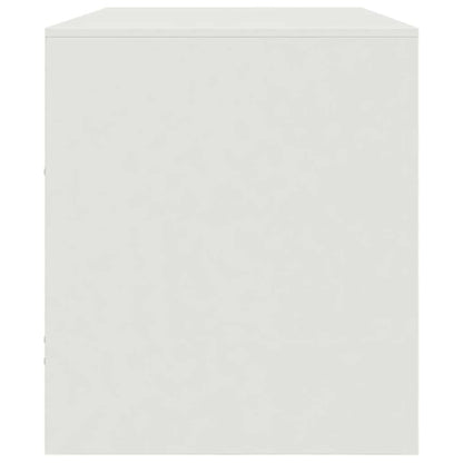 Mobile Porta TV Bianco 99x39x44 cm in Acciaio