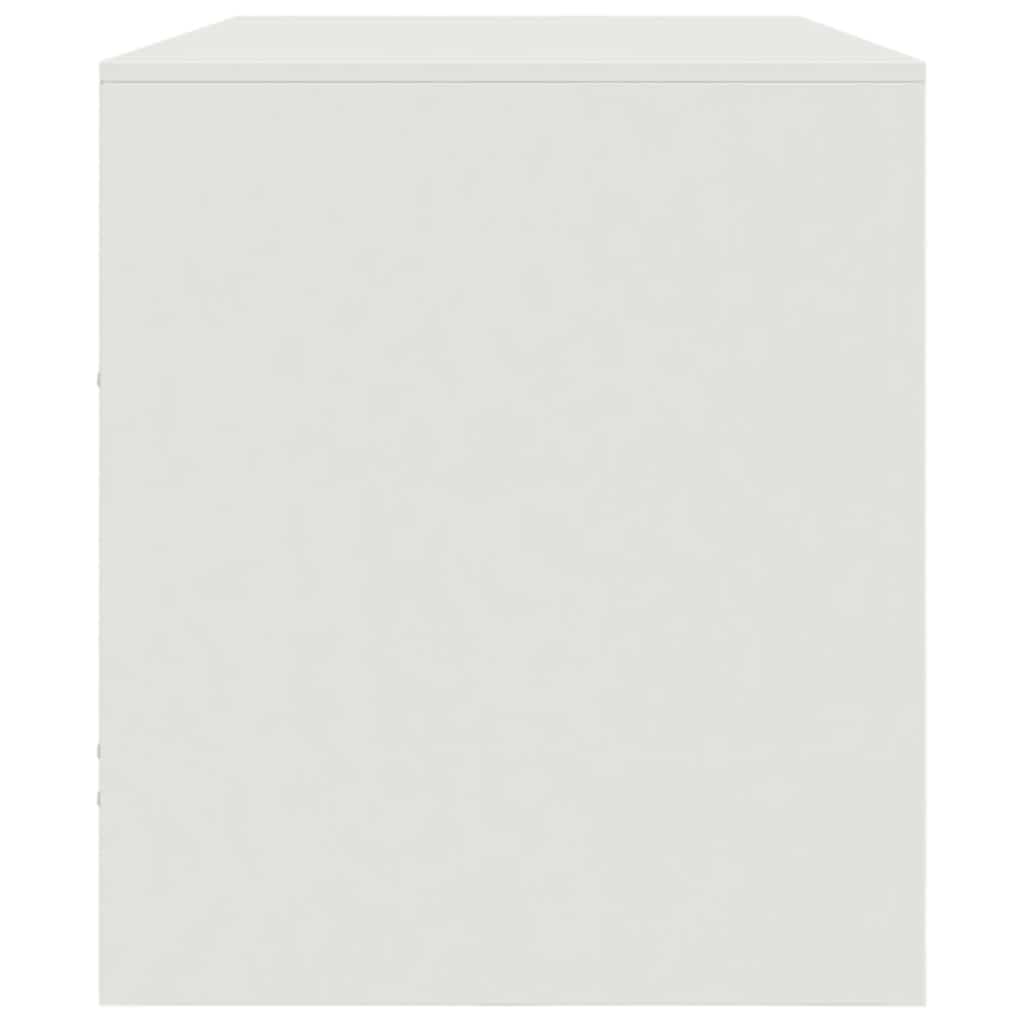 Mobile Porta TV Bianco 99x39x44 cm in Acciaio - homemem39