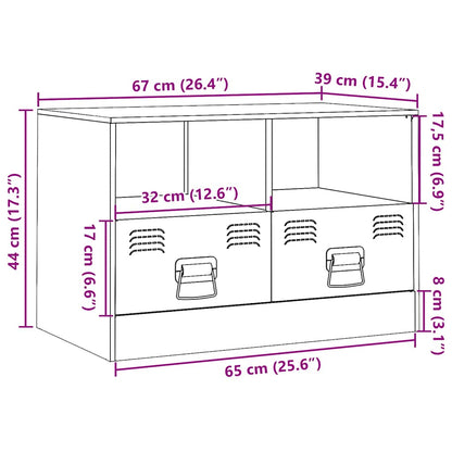 Mobile TV Nero 67x39x44 cm in Acciaio