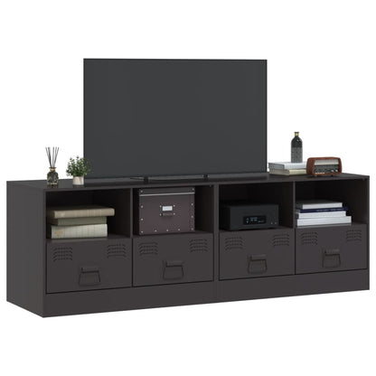 TV Cabinets 2 pcs Black 67x39x44 cm in Steel