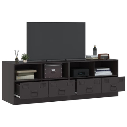 TV Cabinets 2 pcs Black 67x39x44 cm in Steel