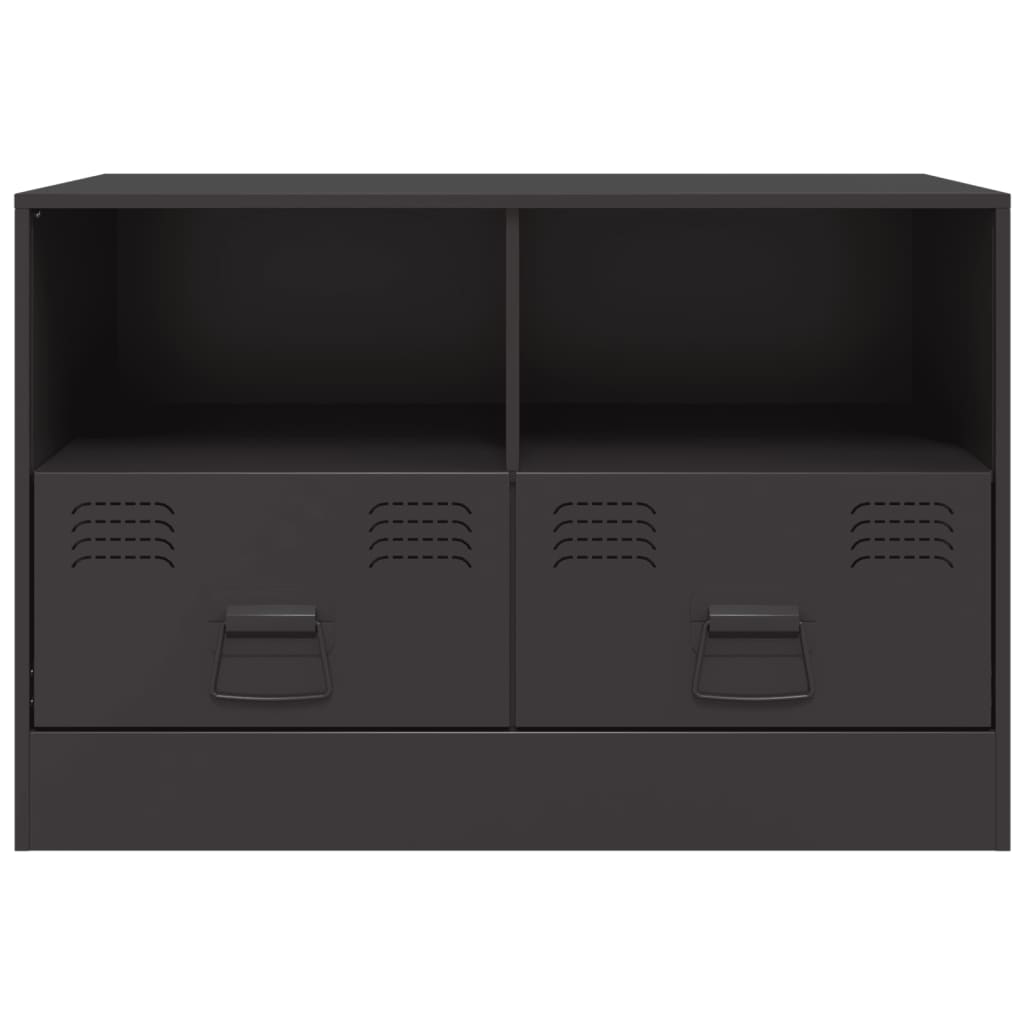 TV Cabinets 2 pcs Black 67x39x44 cm in Steel